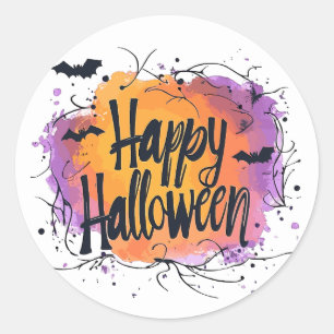 Stickers ronds d'Halloween joyeux
