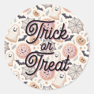 Stickers ronds d'Halloween joyeux