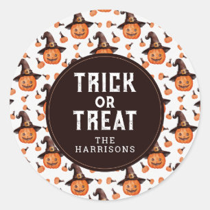 Stickers ronds d'Halloween joyeux