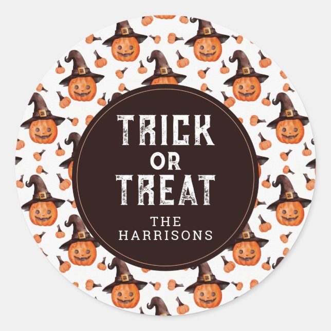 Stickers ronds d'Halloween joyeux (Devant)