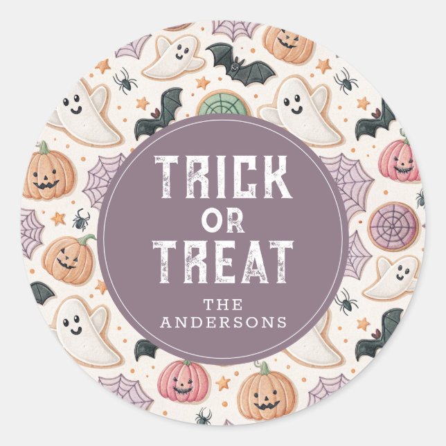 Stickers ronds d'Halloween joyeux (Devant)