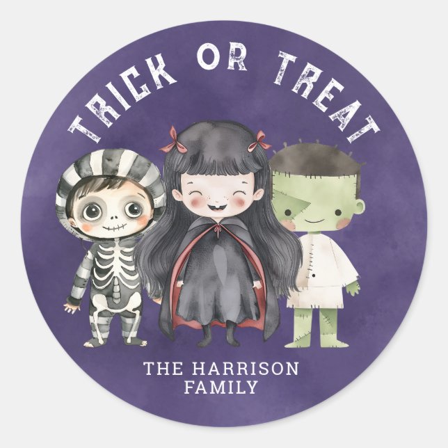 Stickers ronds d'Halloween joyeux (Devant)