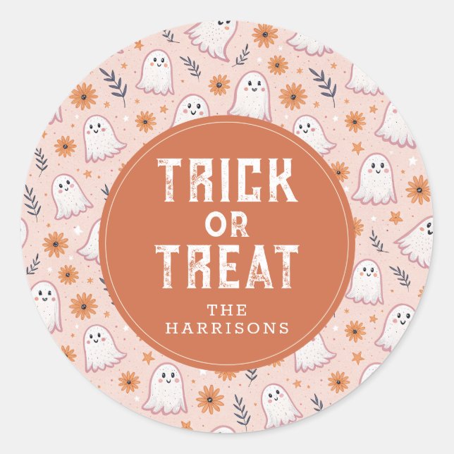 Stickers ronds d'Halloween joyeux (Devant)