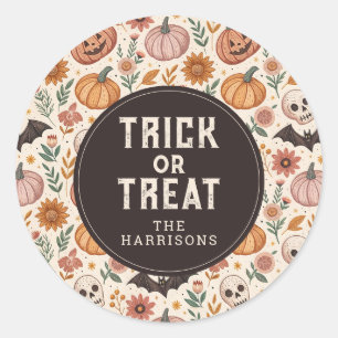 Stickers ronds d'Halloween joyeux