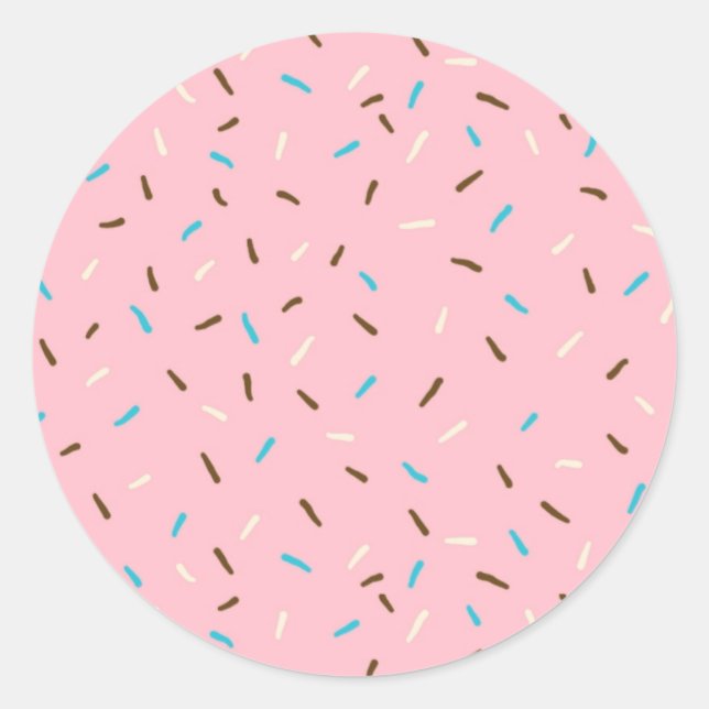 Stickers ronds doux (rose fraise) (Devant)
