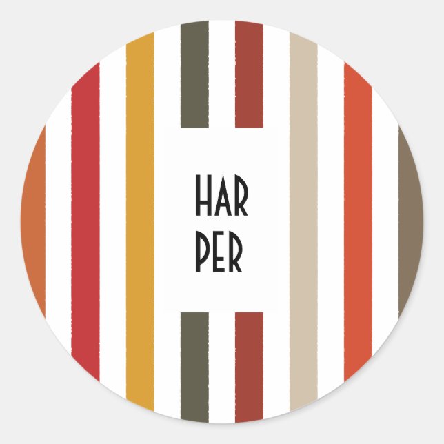 Stickers ronds Echo Trails - Stripes de teintes de (Devant)