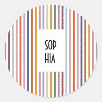 Stickers ronds Echo Trails - Stripes multicolores