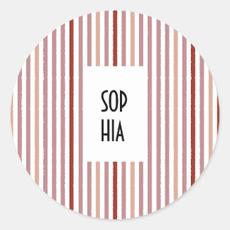 Stickers ronds Echo Trails - Stripes roses