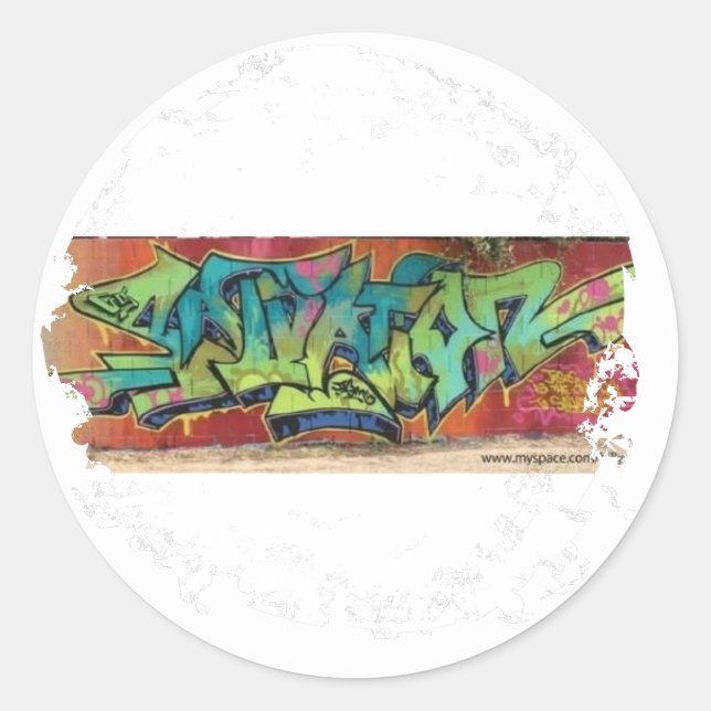Stickers ronds en détresse - Customisés (Devant)