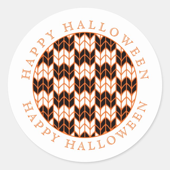Stickers ronds en NOIR ORANGE (Devant)
