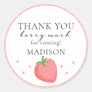 Stickers ronds fraises Berry Premier anniversaire