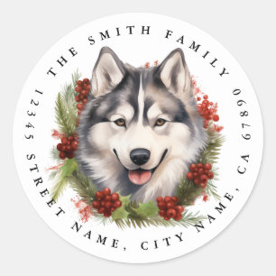 Stickers ronds Husky