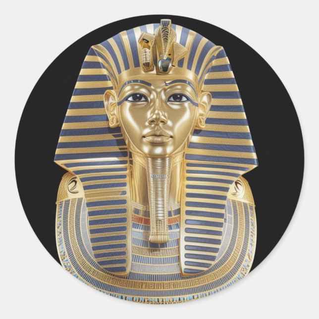 Stickers ronds King Tutankhamun (Devant)