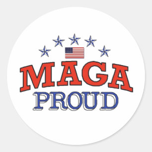 Stickers ronds MAGA Fiers