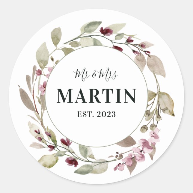 Stickers ronds Mariages personnalisés (Devant)