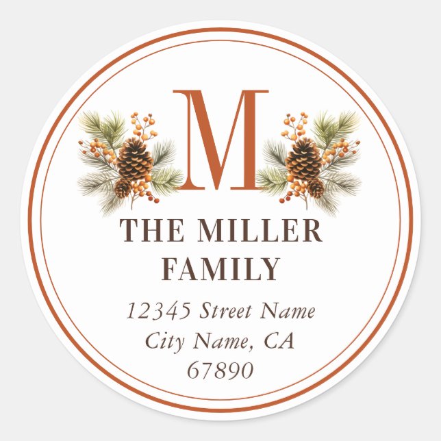 Stickers ronds Mistletoe de Noël (Devant)