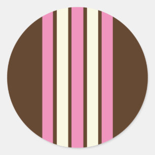 Stickers ronds napolitains (Brown, rose et crème)