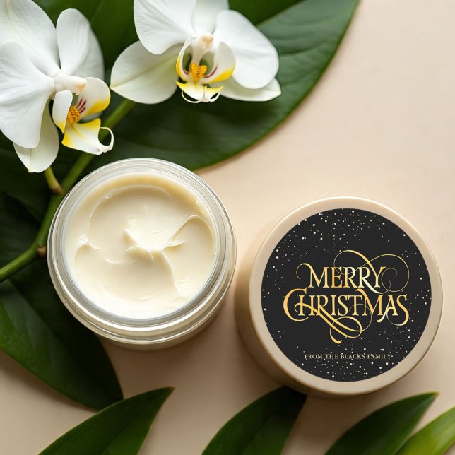 Stickers ronds Noir & Or de luxe (Créateur téléchargé)