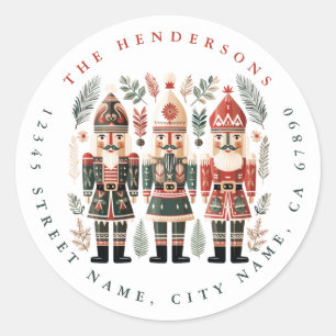 Stickers ronds Noisettes de Noël