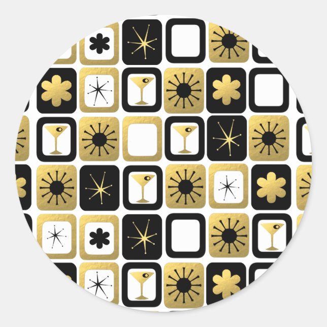 Stickers ronds or rétro (Devant)