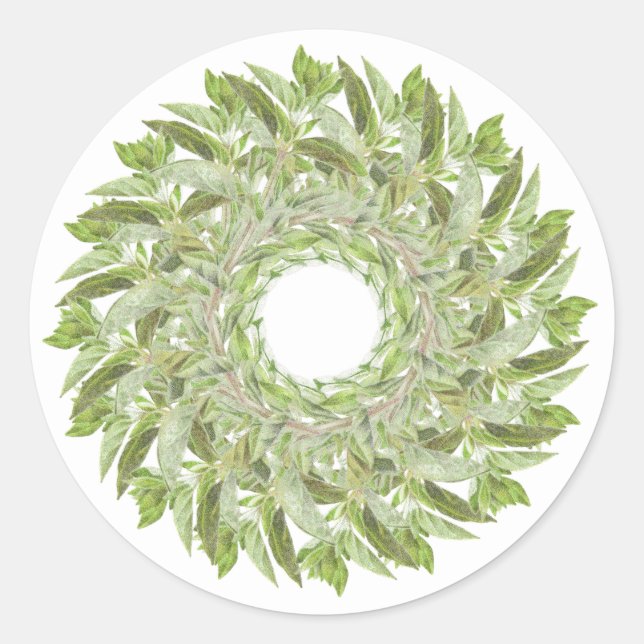 Stickers ronds OREGANO WREATING (Devant)