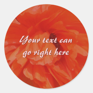 Stickers ronds Pétales de pavot