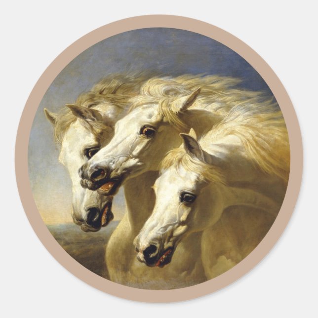 Stickers ronds Pharaon's Horses (Devant)