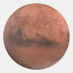 Stickers ronds Planète Mars