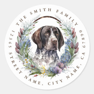 Stickers ronds pointeur allemand