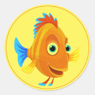 Stickers ronds - Poisson