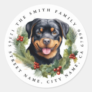 Stickers ronds Rottweiler