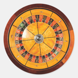 Stickers ronds Roulette Roulette Classique En Bois