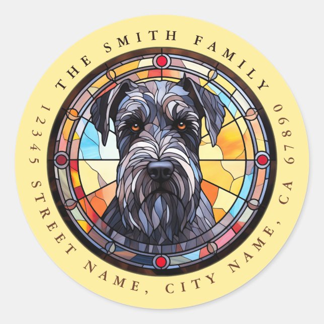 Stickers ronds Schnauzer géant (Devant)
