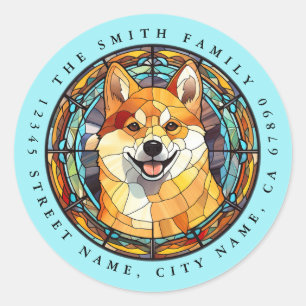 Stickers ronds Shiba Inu