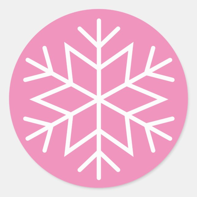 Stickers ronds Snowflake Papier Enveloppement de N (Devant)