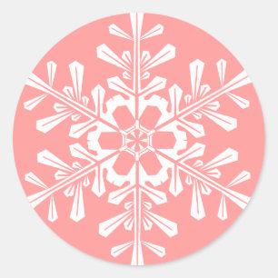 Stickers ronds Snowflake personnalisables
