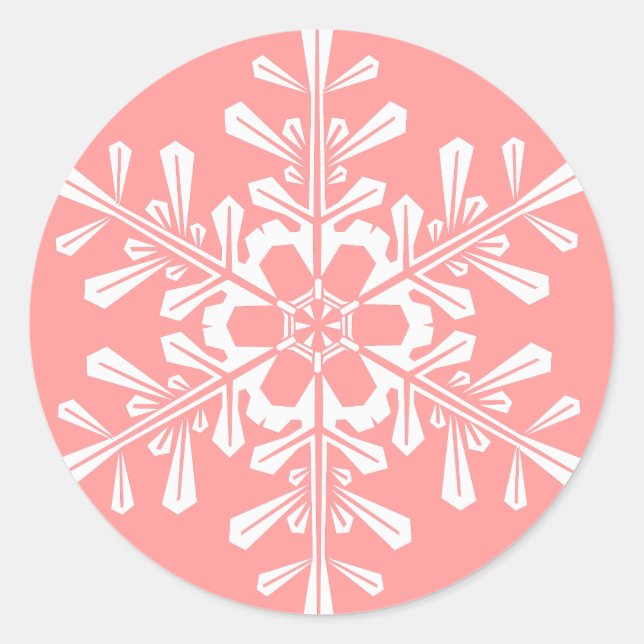 Stickers ronds Snowflake personnalisables (Devant)