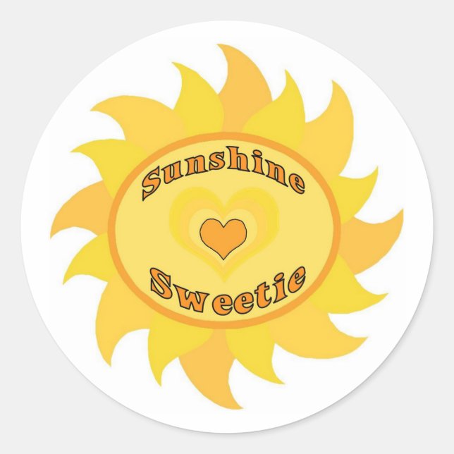 Stickers ronds - Sunshine Sweetie (Devant)