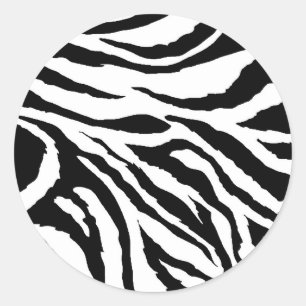 Stickers ronds Zebra Print