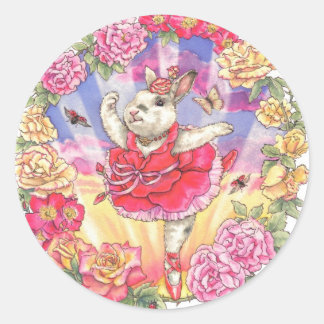 Stickers rose Ballerina Bunny