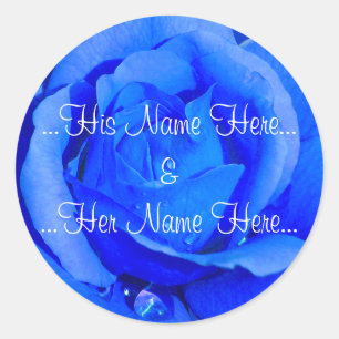 Stickers Rose bleu Stickers de mariage Rose romant