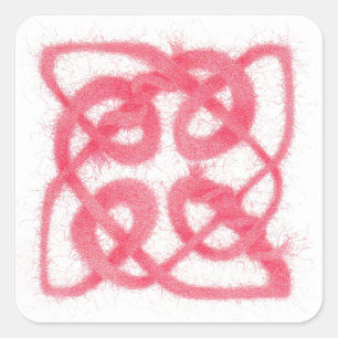 Stickers rose CELTIC KNOT petit Carré