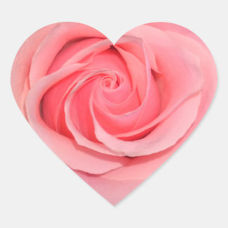 Stickers rose en forme de coeur