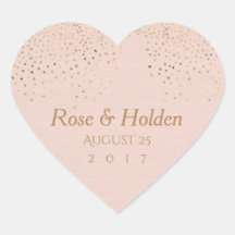 Stickers rose Gold Wedding