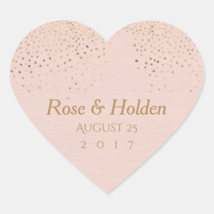 Stickers rose Gold Wedding