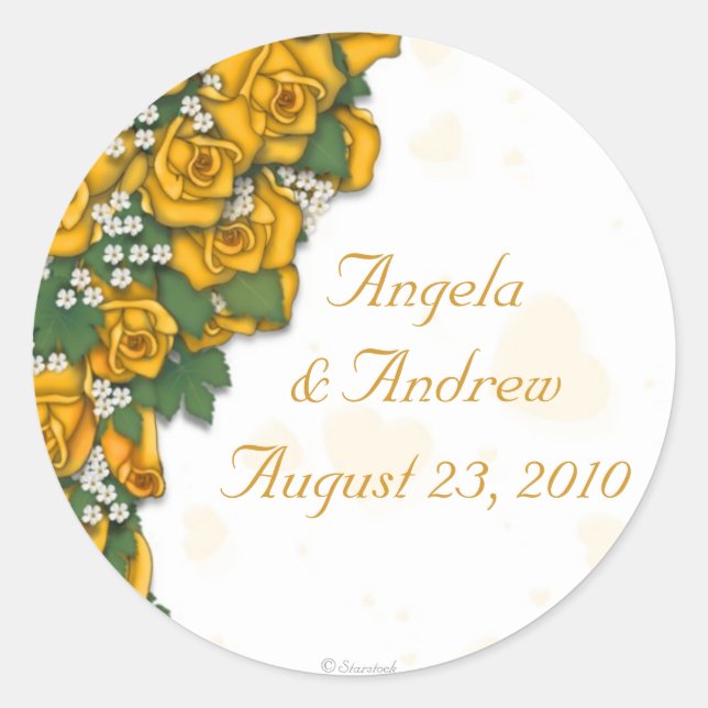Stickers Rose jaune (Devant)