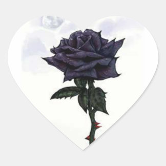 Stickers Rose noir