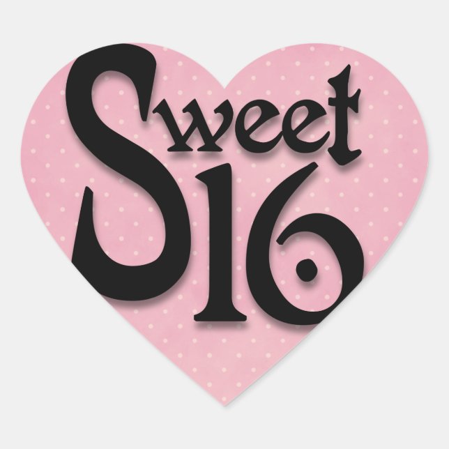 Stickers Rose Sweet 16 Anniversaire (Devant)