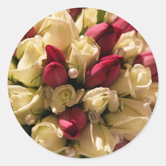 Stickers rose & Tulip Enveloppe Sceau (Devant)