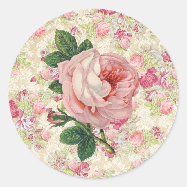 Stickers Rose vintage (Devant)